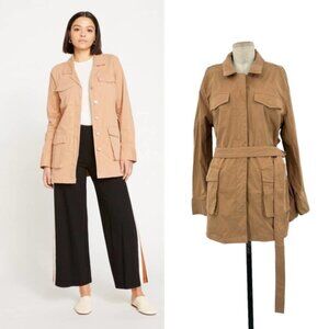 Universal Standard Belted Classic Safari Utility Jacket Cinnamon Size S 14 16